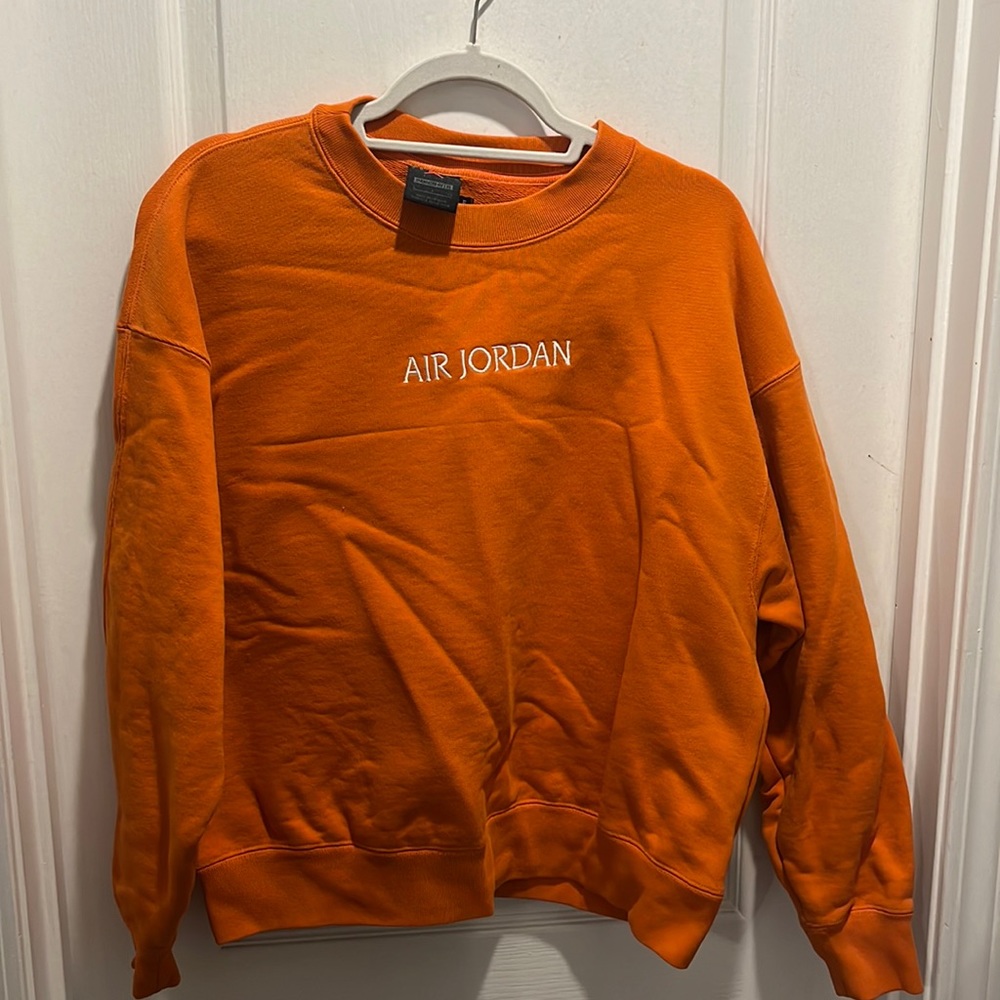orange air jordan crew neck